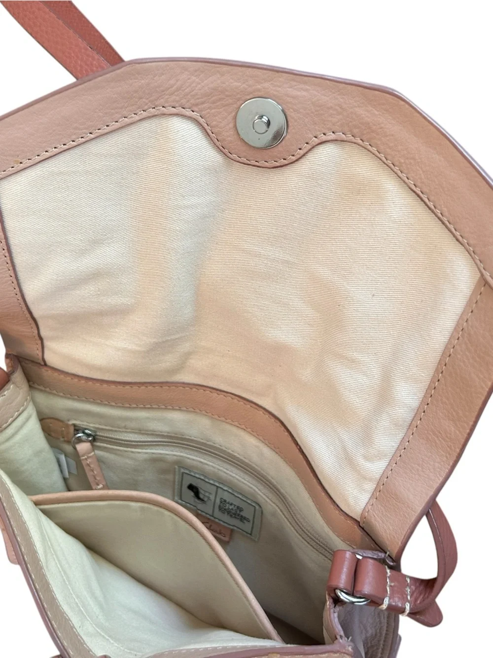 Clark’s Leather Crossbody Bag - Classic Nude & Tan - Quiet Luxury - NeutralCore